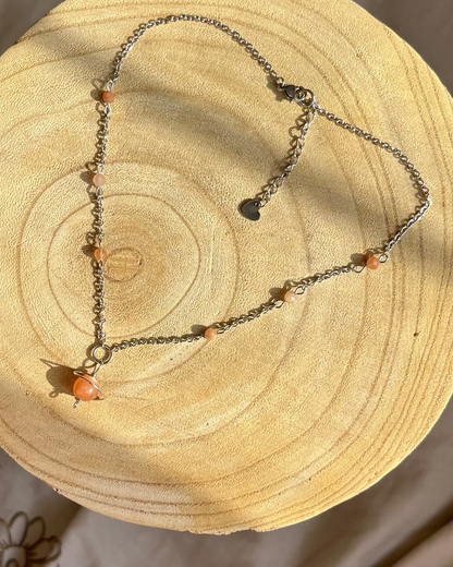 שרשרת צ'וקר כוכב לכת מונסטון אפרסק | סטיינלס סטיל