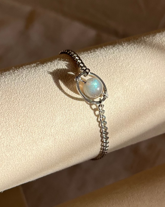 צמיד חישוק עם לברדורייט | סטיינלס סטיל