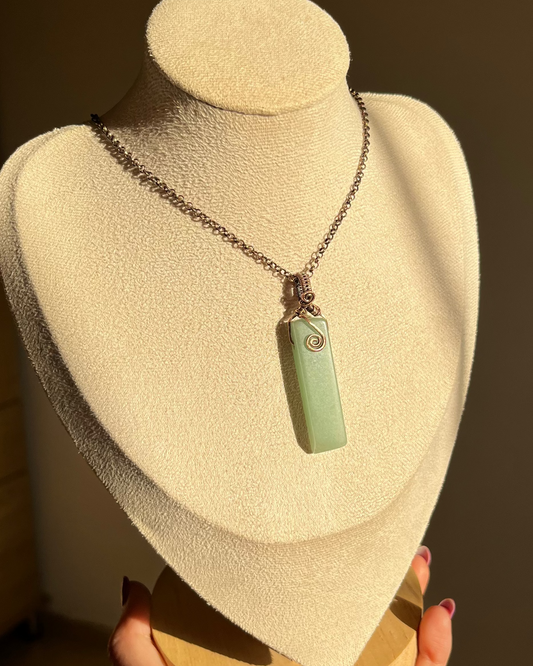 שרשרת נחושת אוונטורין ירוקה