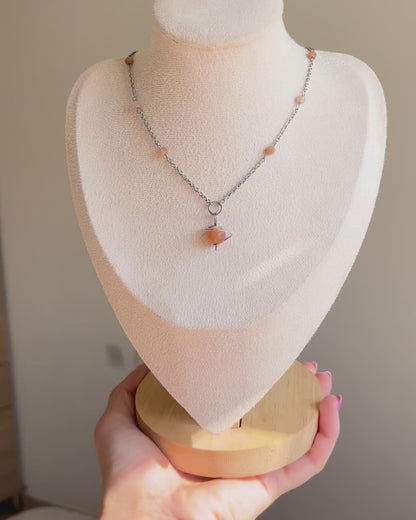 שרשרת צ'וקר כוכב לכת מונסטון אפרסק | סטיינלס סטיל